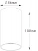 LAMPA WEWNĘTRZNA (SPOT) ZUMA LINE TUBA SL 1 SPOT 92679 BIAŁA POJEDYNCZA TUBA